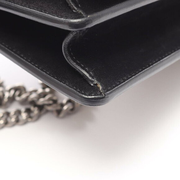 Gucci Dionysus GG Supreme Shoulder Bag Canvas Suede Beige Brown Black - Picture 7 of 9